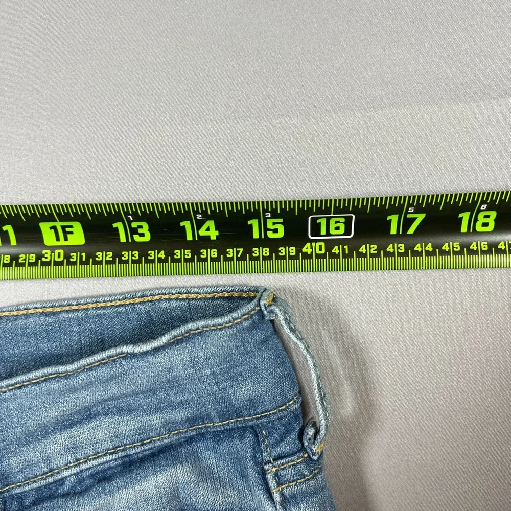 Hollister Skinny Fit Jeans Womens 31x32 Blue Denim Advanced Stretch Distressed